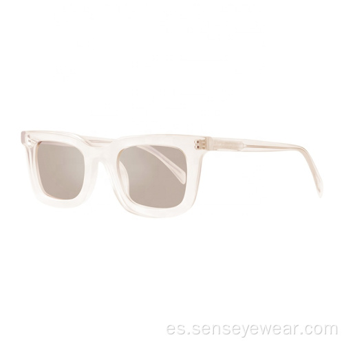 Mujeres Acetato de bisel Uv400 Sombras polarizadas Gafas de sol